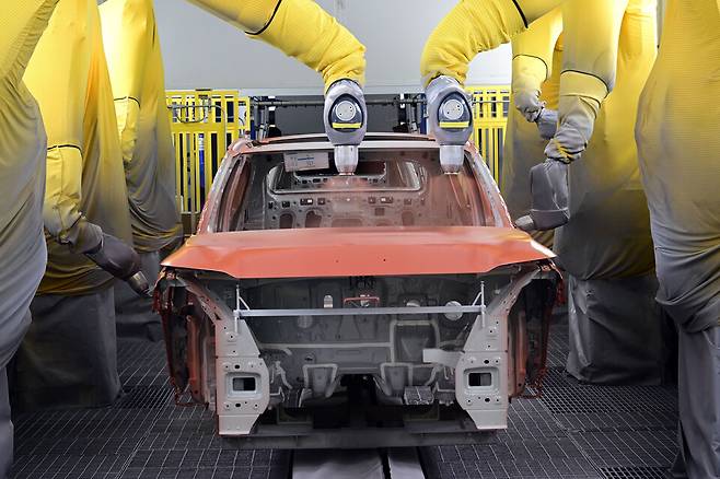 사진 : 기아 광명 EVO Plant에서 생산 중인 콤팩트 SUV 전기차 EV3