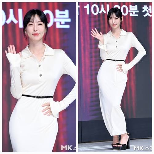 김소연이 우아한 밀착 원피스 패션으로 눈길을 끌었다. 사진=천정환 기자