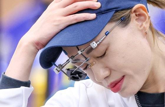 전국체전에서 노메달에 그친 파리올림픽 스타 김예지. 연합뉴스