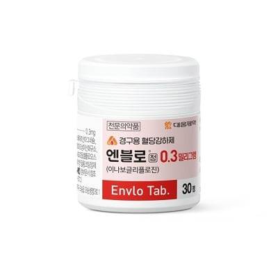 대웅제약이 지난해 5월 출시한 당뇨병 치료제 ‘엔블로’. 대웅펫은 엔블로를 내년쯤 반려동물용 '엔블로펫'으로 출시할 계획이다./대웅제약