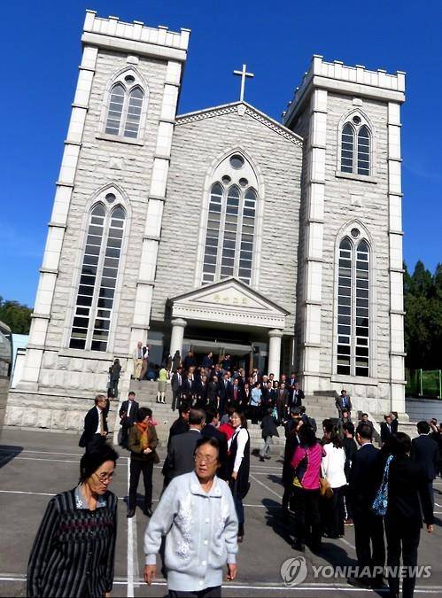평양 봉수교회 전경 연합뉴스 자료사진