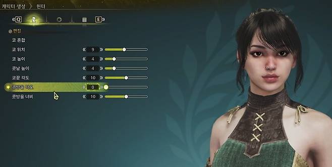 ▲ 코설정의 디테일. 성형외과 시뮬레이터인가?