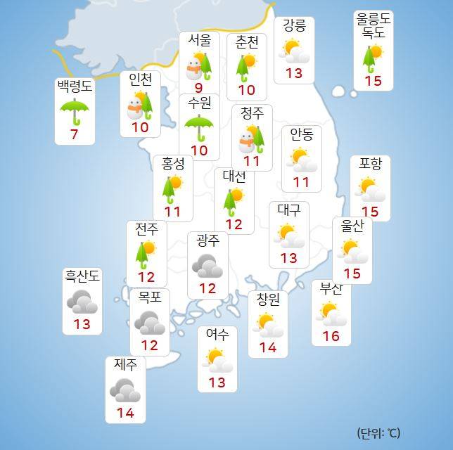 ⓒ기상청: 오늘(26일) 오후 날씨