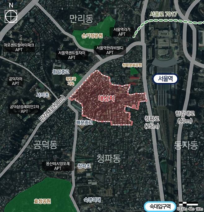 서계동 33번지 일대 위치도. 서울시