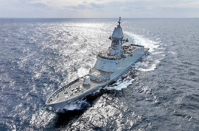 3600톤급 최신예 호위함인 충남함. HD현대중공업 제공