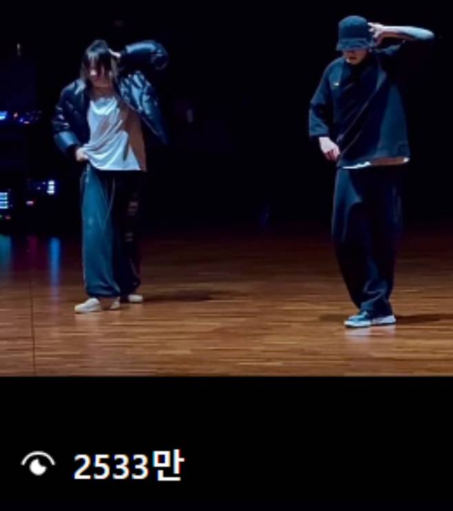 "드디어!!!" 방탄소년단 정국 X 댄서 바다, 환상적인 초특급 듀엣 댄스..24시간만 2500만뷰 돌파