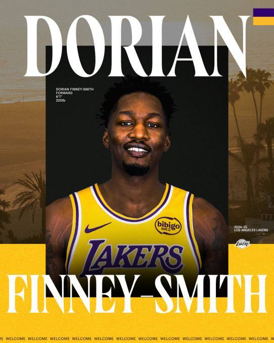 도리안 핀니-스미스 영입 소식을 전한 LA 레이커스. 구단 공식 SNS 캡처