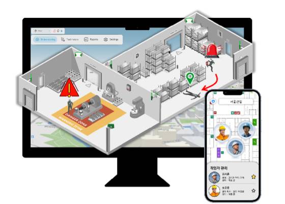 실내측위 기술을 이용한 산업 현장 안전 관리 이미지/사진제공=핍스디멘션