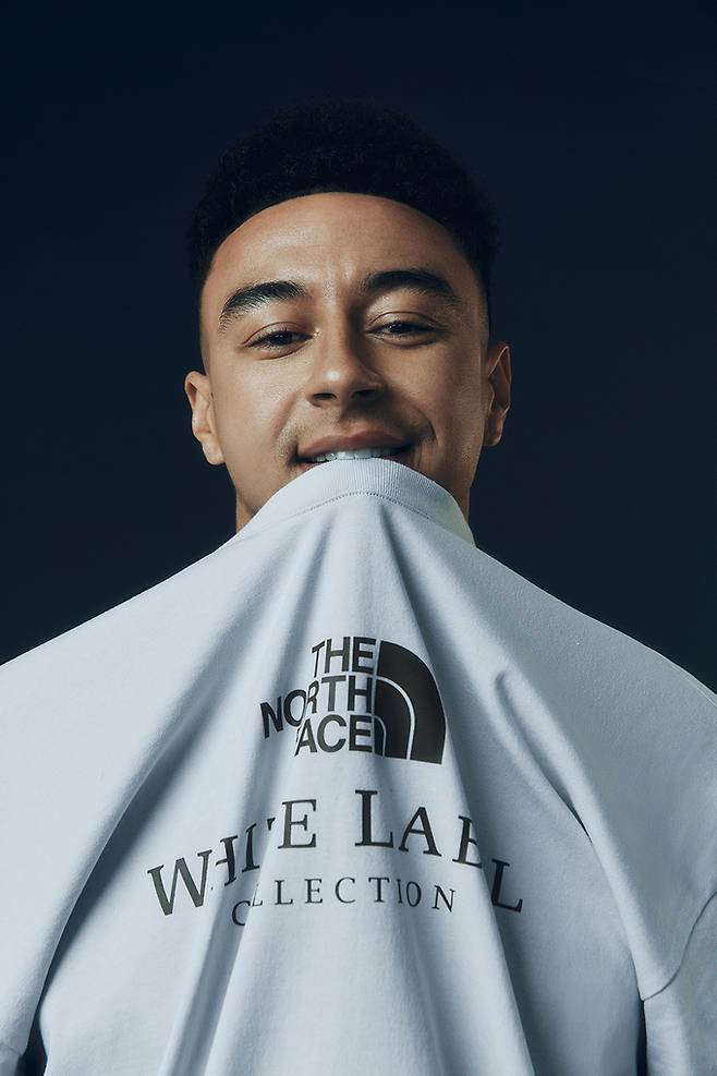 노스페이스 화이트라벨 홍보대사로 발탁된 제시 린가드. 노스페이스 제공