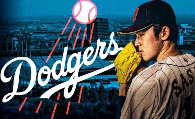 LA 다저스와 계약을 발표한 사사키. 사진=MLB SNS 캡쳐