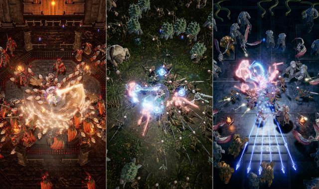 '발할라 서바이벌' 중 몬스터가 몰려오는 전투 장면. 라이온하트 스튜디오 제공