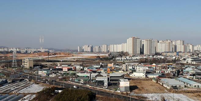 경기 파주 운정신도시 일대 아파트 단지 전경. 뉴스1