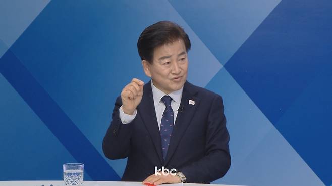 ▲ 21일 KBC '여의도초대석'에 출연한 정동영 더불어민주당 의원