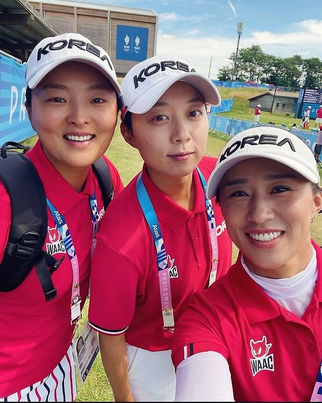 파리 올림픽 에서 국가대표로 함께 뛴 고진영 김효주 양희영(왼쪽부터)이 LPGA투어 시즌 개막전에 출전한다. 사진 | LPGA 투어