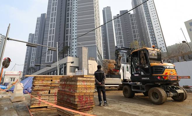 수도권의 아파트 건설 현장 모습. 사진=한경DB