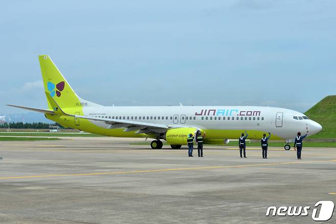 진에어 항공기 ⓒ News1 최창호 기자