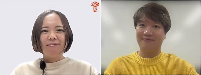 ▲ (좌측부터) '몬스터 헌터 나우' 무기타니 유이 프로듀서, 신상석 게임 디자이너