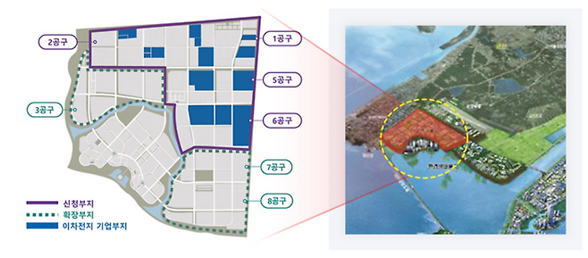 새만금 이차전지 특화단지 부지.
