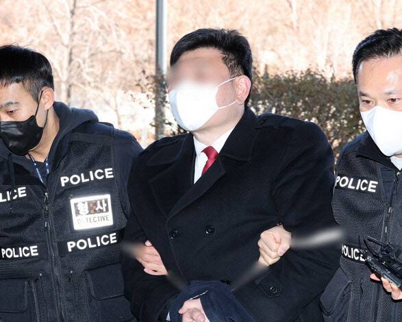 22일 영장심사 출석하는 안씨. 뉴스1
