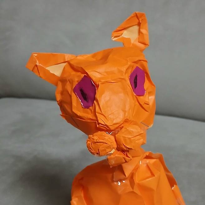 만들기)k-롱노즈/ 코가 긴 고양이, 색종이로 만들기 ^^