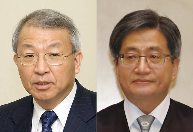 양승태 전 대법원장(왼쪽 사진)과 김명수 전 대법원장 ⓒ시사저널 포토·연합뉴스