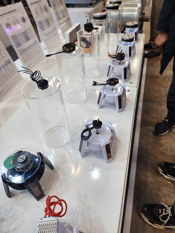 국내 자동차 관련 회사에서 준비하고 있는 드론용 모터들. 최현호