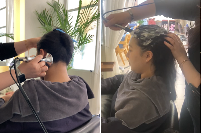 박준뷰티랩 두피 케어 과정/사진=김지은 여행+ 기자