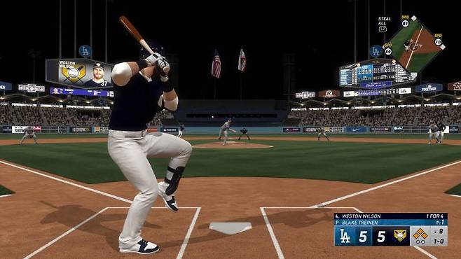 선수 모션은 여전하다