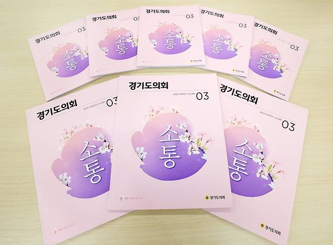 경기도의회가 어르신을 위해 시범 제작한 '확대판 의회 소식지' 모습.