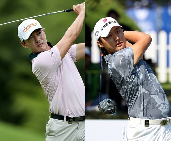 한국프로골프(KPGA) 2부인 챌린지투어 2025시즌 개막전인 1회 대회에 출전한 홍순상, 이유석 프로. 사진제공=KPGA