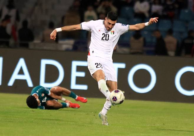 이라크와 팔레스타인의 2026 북중미 월드컵 아시아지역 3차예선 B조 8차전 | EPA연합뉴스