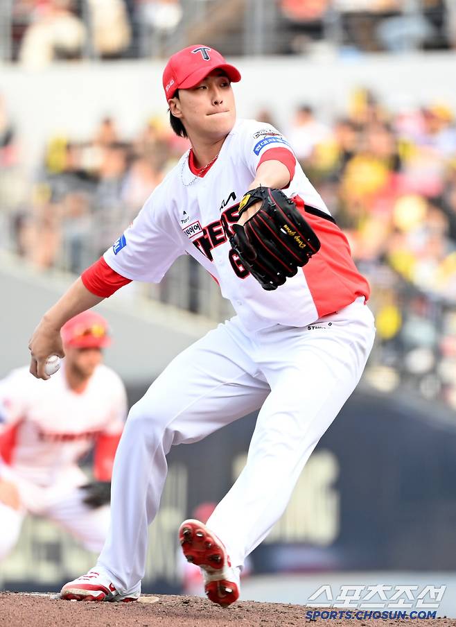 23일 광주KIA챔피언스필드에서 열린 NC와 KIA의 경기, KIA 정해영이 역투하고 있다. 광주=허상욱 기자wook@sportschosun.com/2025.03.23/