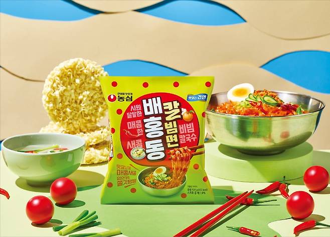 농심의 비빔면 신제품 ‘배홍동칼빔면’. /농심 제공