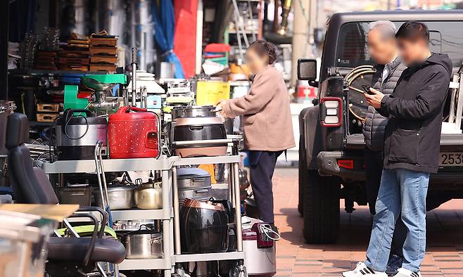 서울 중구 황학동 주방거리의 한 매장 모습. 연합뉴스