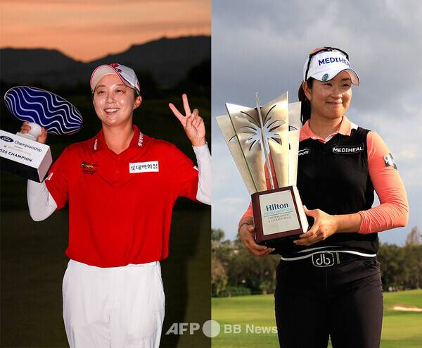 2025년 미국여자프로골프(LPGA) 투어 T-모바일 매치플레이에 출전하는 김효주, 김아림 프로. 사진제공=ⓒAFPBBNews = News1