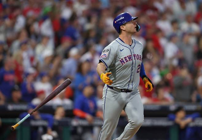 뉴욕 메츠 피트 알론소가 만루홈런을 터트리며 연패에 빠진 팀을 구했다. 사진은 2024시즌 뉴욕 메츠에서 활약한 피트 알론소의 모습. /사진=로이터