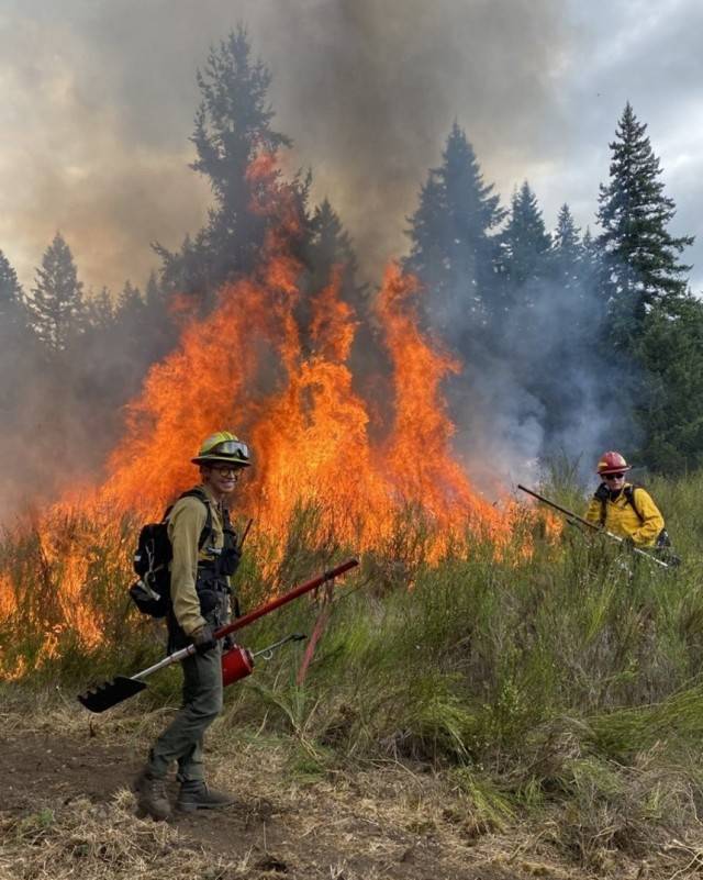 산불을 예방하기 위한 예방 조치로 규정 소각을 사용하는 모습./출처=Joint Base Lewis-McChord 공공사업국