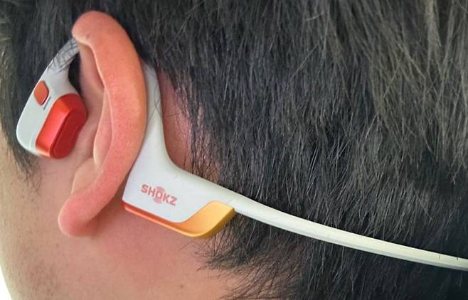 오픈런 프로 2를 직접 착용한 모습. /김민국 기자