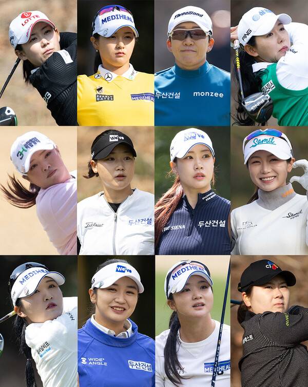 2025년 한국여자프로골프(KLPGA) 투어 '국내 개막전' 두산건설 위브 챔피언십에 출전한 황유민, 박현경, 신지애, 박보겸, 장하나, 김민솔, 유현주, 안소현, 이예원, 박혜준, 정지효, 홍정민 프로. 사진제공=KLPGA