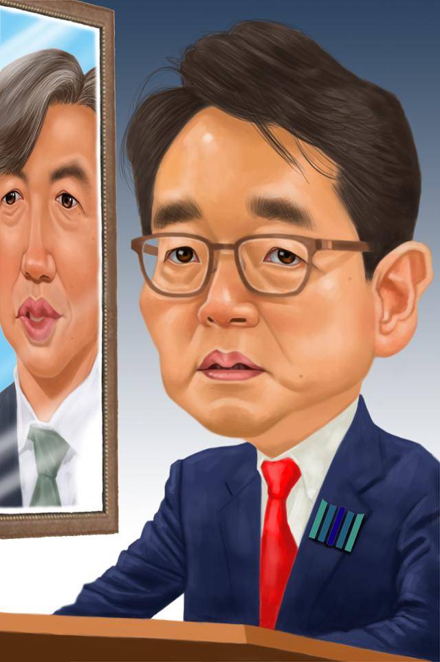 심우정 검찰총장 캐리커처. 배계규 화백