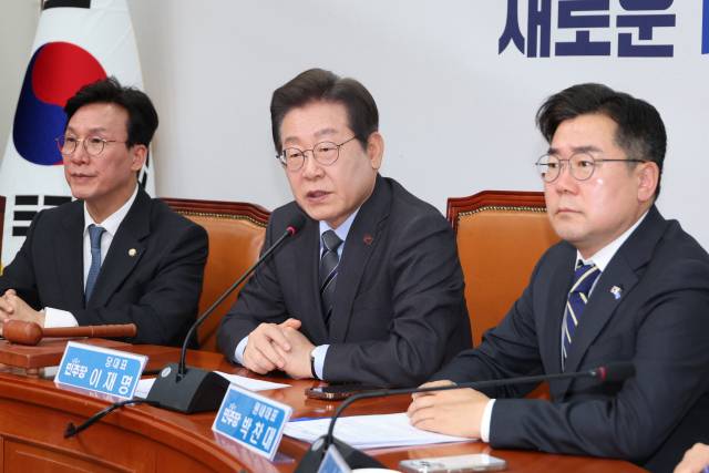 ▲더불어민주당 이재명 대표가 7일 서울 여의도 국회에서 열린 최고위원회의에서 발언하고 있다. ⓒ연합뉴스