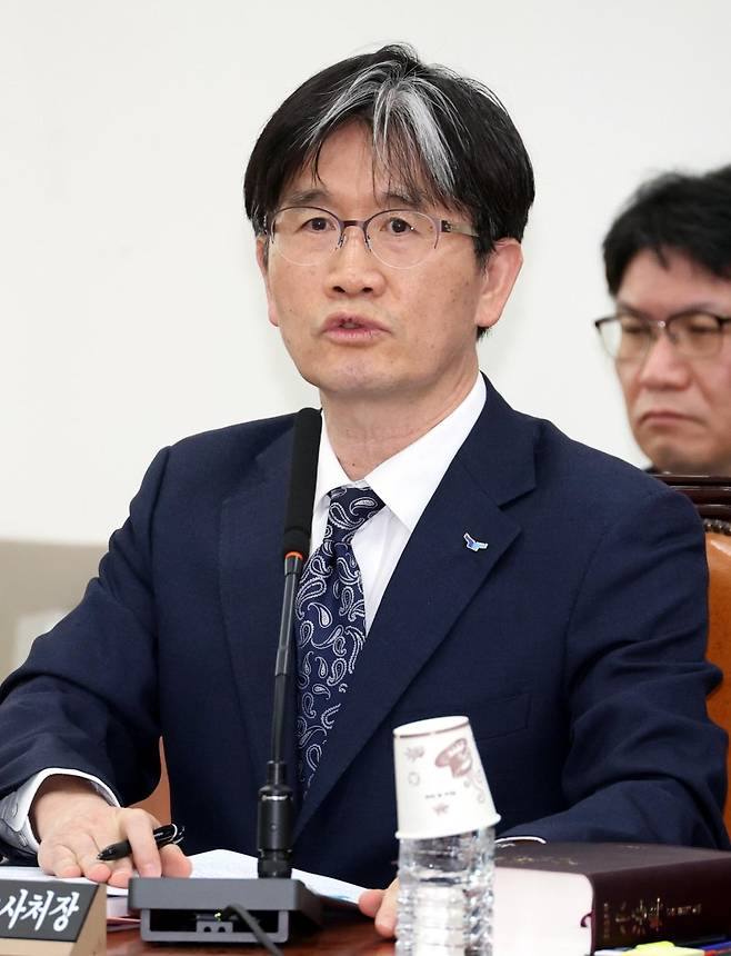 오동운 고위공직자범죄수사처장이 9일 오전 서울 여의도 국회에서 열린 법제사법위원회 전체회의에서 의원들의 질의에 답변하고 있다. /사진=뉴시스