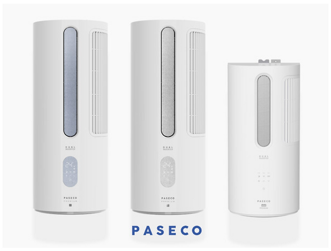 파세코의 창문형 에어컨 ‘프리미엄2(왼쪽)’와 ‘미니 프리미엄’. 파세코 제공