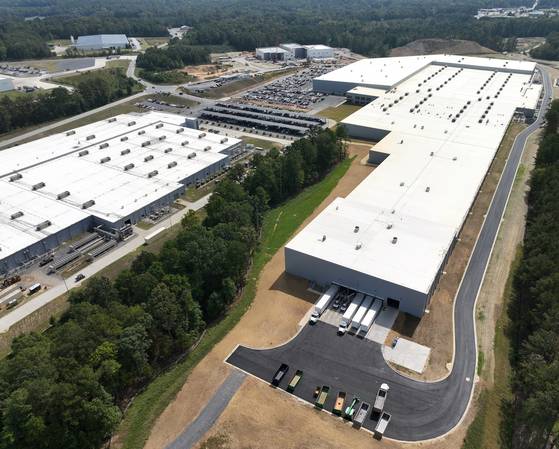 미국 조지아주 달튼에 위치한 한화솔루션 태양광 제조 공장. 사진 한화솔루션