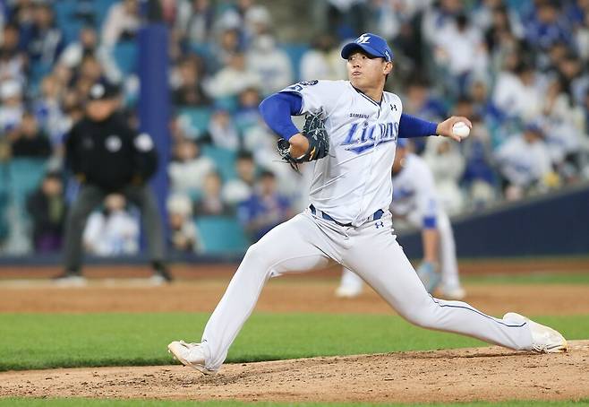 ▲ 올 시즌 삼성 팬들의 파이어볼러 갈증을 확실하게 날려버리고 있는 배찬승 ⓒ삼성라이온즈