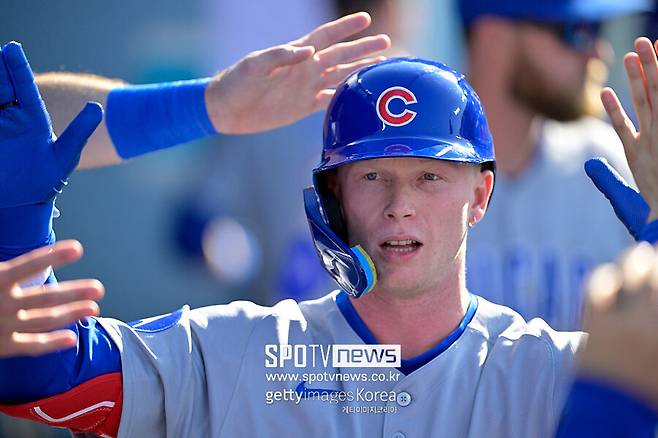 ▲ LA다저스는 14일(한국시간) 미국 캘리포니아주 로스앤젤레스 다저스타디움에서 열린 2025 메이저리그 시카고 컵스와 경기에서 2-4로 졌다. 다저스를 상대로 연타석 홈런을 터뜨린 피트 크로우 암스트롱.