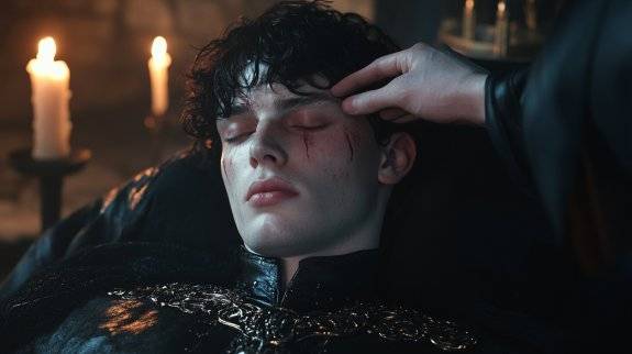 유튜브 채널 ‘로봇손’ 운영자가 인공지능(AI) 도구를 사용해 만든 애니메이션의 한 장면. 손으로 그림을 직접 그리지 않고도 얇은 머리칼과 화려한 옷 장식을 섬세하게 구현했다. 유튜브 채널 ‘로봇손’ 캡처