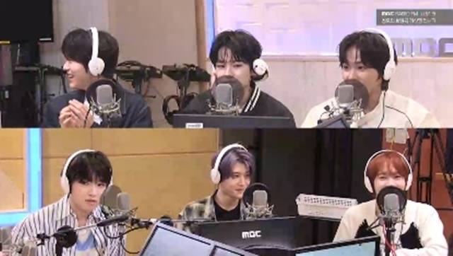 왼쪽 위부터 재희, 유우시, 리쿠, 사쿠야, 시온, 료 (MBC FM4U ‘정오의 희망곡 김신영입니다’ 캡처)
