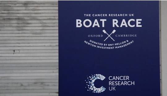 옥스포드와 케임브리지 조정 라이벌전 포스터.