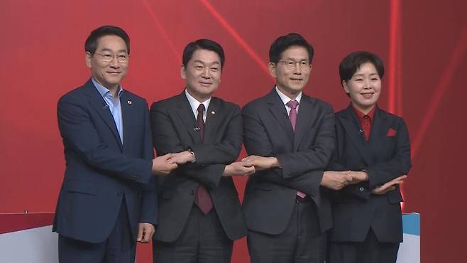 왼쪽부터 유정복·안철수·김문수·양향자 국민의힘 대선 경선 후보